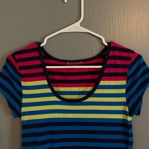 Striped body con dress